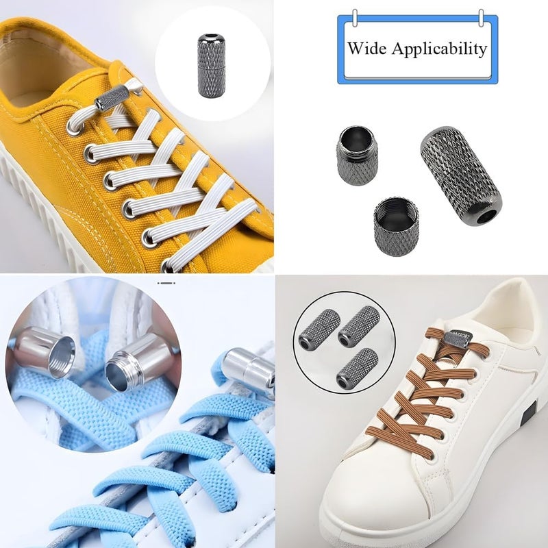 Ckyleole Shoelaces Buckle Lock No Tie Shoe Lace Turnbuckle Metal Laces Clasps Capsule Shoelaces Tip End Laces Rotating Lock - Image 4